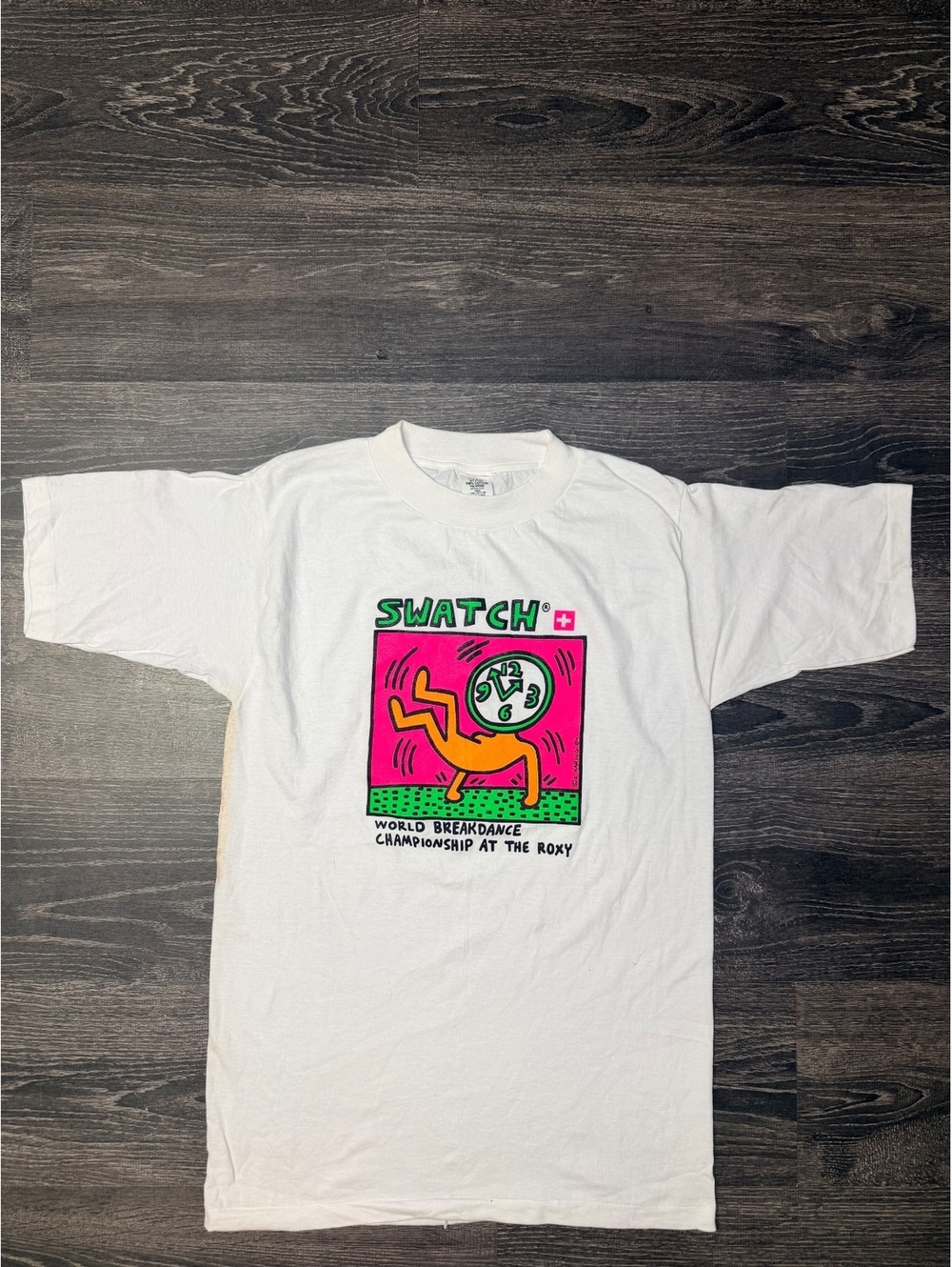 Vintage 1984 Keith Haring Swatch World Breakdance Championship Roxy NYC Tee M